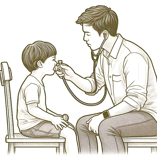 Spirometry Test - Doctor testing child