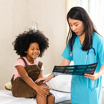 Child Being Shown X-ray