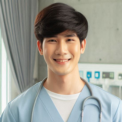 Male nurse, asian origin